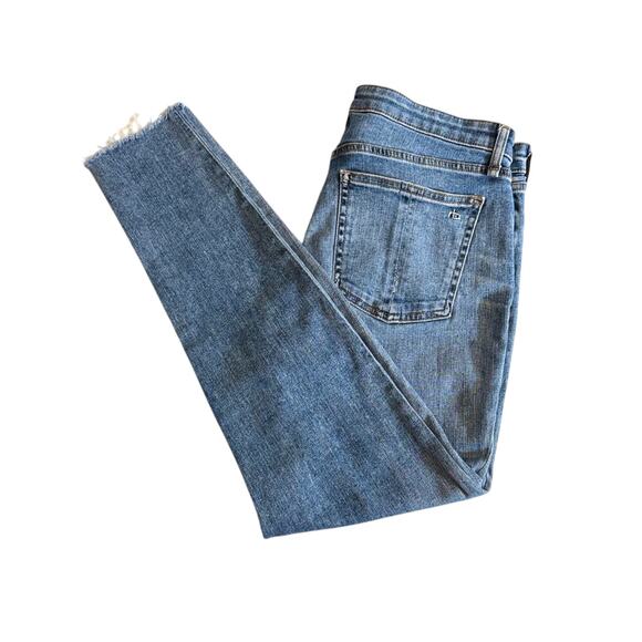 Rag & Bone jeans Nina High Rise Ankle Skinny blue denim button fly Sz 30 - Picture 1 of 11